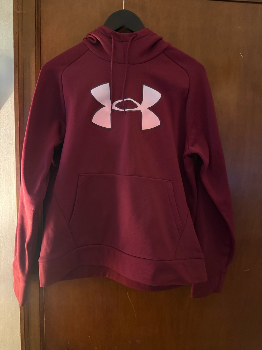 Under Armour Women’s Maroon Hooded Pullover with White Logo